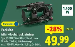 Lidl Parkside Mini-Hochdruckreiniger Angebot