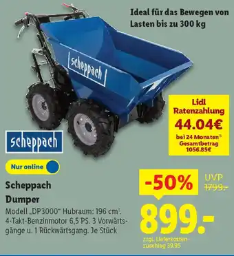 Lidl Scheppach Dumper Angebot