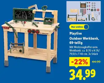 Lidl Playtive Outdoor Werkbank, 69-teilig Angebot