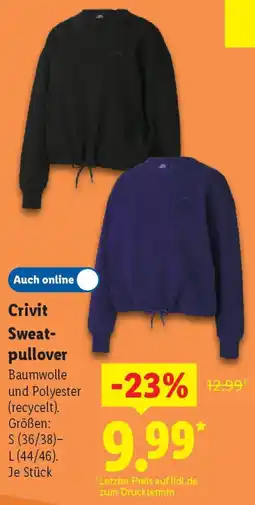 Lidl Crivit Sweatpullover Angebot