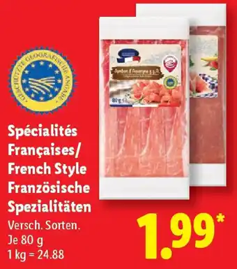 Lidl Spécialités Françaises/ French Style Französische Spezialitäten Angebot