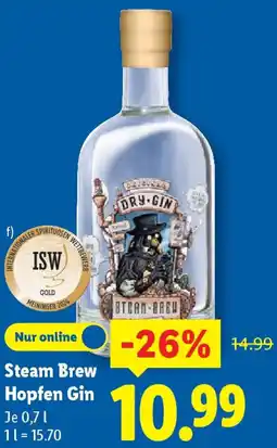 Lidl Steam Brew Hopfen Gin Angebot