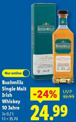 Lidl Bushmills Single Malt Irish Whiskey 10 Jahre Angebot