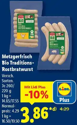 Lidl Metzgerfrisch Bio Traditions Rostbratwurst Angebot