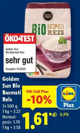 Lidl Golden Sun Bio Basmati Reis Angebot