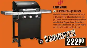 V Baumarkt LANDMANN 3-Brenner Gasgrill Rexon Angebot
