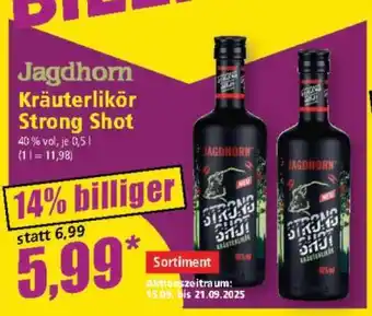 Norma Jagdhorn Kräuterlikör Strong Shot Angebot