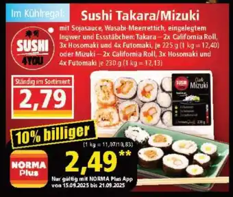 Norma Sushi Takara/Mizuki Angebot