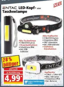 Norma ENTAC LED-Kopf- oder Taschenlampe Angebot