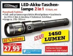Norma LED-Akku-Taschenlampe 2 in 1 Angebot