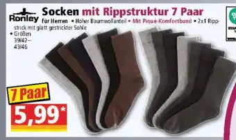 Norma Socken mit Rippstruktur 7 Paar Angebot