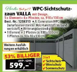 Norma WPC-Sichtschutzzaun VALLA Angebot