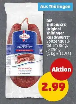 PENNY DIE THÜRINGER Original Thüringer Knackwurst Angebot