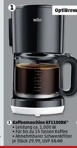 PENNY Kaffeemaschine KF1100BK Angebot