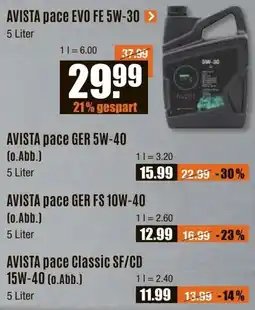 V Baumarkt AVISTA pace EVO FE 5W-30 Angebot