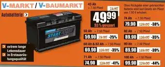 V Baumarkt Autobatterie Angebot