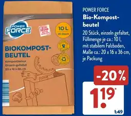 Aldi Süd POWER FORCE Bio-Kompostbeutel Angebot