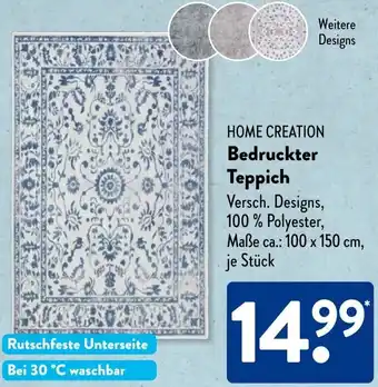 Aldi Süd HOME CREATION Bedruckter Teppich Angebot