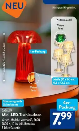 Aldi Süd CASALUX Mini-LED-Tischleuchten Angebot