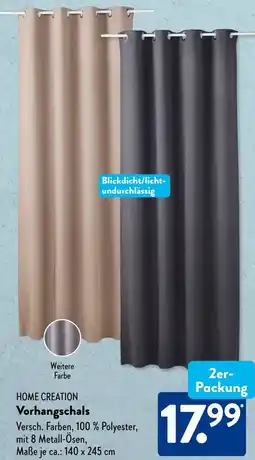 Aldi Süd HOME CREATION Vorhangschals Angebot
