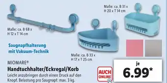 Lidl Miomare Handtuchhalter/Eckregal/Korb Angebot
