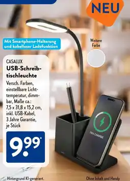 Aldi Süd CASALUX USB-Schreibtischleuchte Angebot