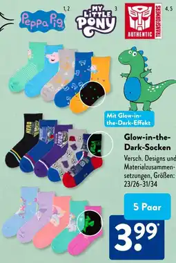 Aldi Süd Glow-in-the Dark-Socken Angebot