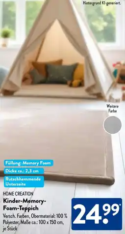 Aldi Süd HOME CREATION Kinder-Memory Foam-Teppich Angebot