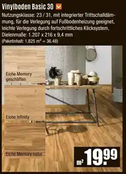 V Baumarkt Vinylboden Basic 30 Angebot