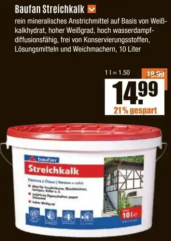 V Baumarkt Baufan Streichkalk Angebot