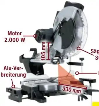 toom Baumarkt Scheppach Kapp-Zugsäge MST305 Angebot