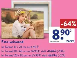 Aldi Süd Foto-Leinwand Angebot