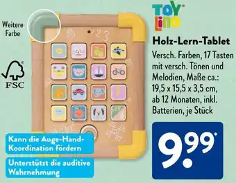 Aldi Süd TOY Lino Holz-Lern-Tablet Angebot