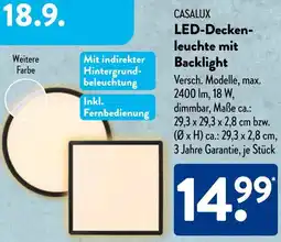 Aldi Süd CASALUX LED-Deckenleuchte mit Backlight Angebot