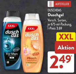 Aldi Süd DUSCHDAS Duschgel Angebot