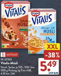 Aldi Süd DR. OETKER Vitalis-Müsli Angebot