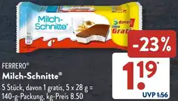 Aldi Süd FERRERO Milch Schnitte Angebot