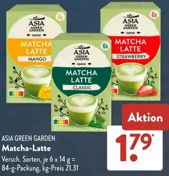 Aldi Süd ASIA GREEN GARDEN Matcha-Latte Angebot