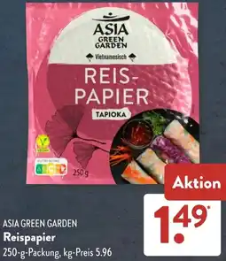 Aldi Süd ASIA GREEN GARDEN Reispapier Angebot