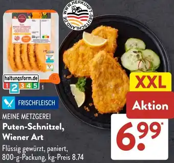 Aldi Süd MEINE METZGEREI Puten-Schnitzel, Wiener Art Angebot