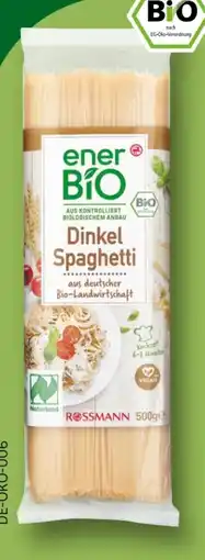 Rossmann enerBiO Dinkel Spaghetti Angebot
