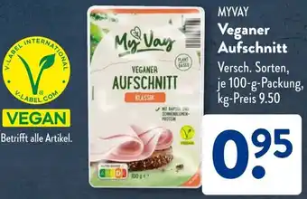 Aldi Süd MYVAY Veganer Aufschnitt Angebot