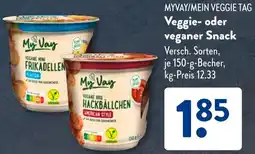 Aldi Süd MYVAY/MEIN VEGGIE TAG Veggie- oder veganer Snack Angebot
