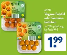 Aldi Süd MYVAY Vegane Falafel oder Gemüsebällchen Angebot