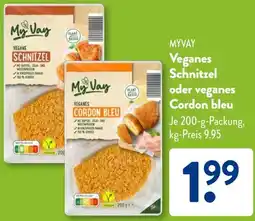 Aldi Süd MYVAY Veganes Schnitzel oder veganes Cordon bleu Angebot