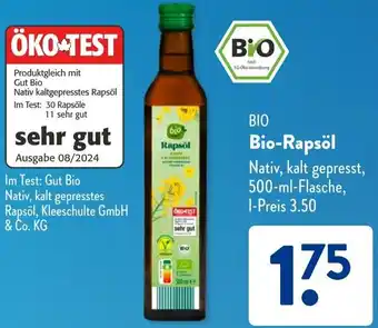 Aldi Süd Bio-Rapsöl Angebot