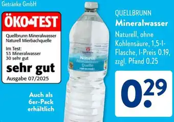 Aldi Süd QUELLBRUNN Mineralwasser Angebot