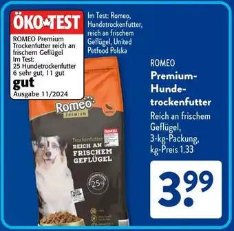 Aldi Süd ROMEO Premium Hundetrockenfutter Angebot