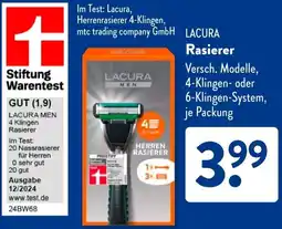 Aldi Süd LACURA Rasierer Angebot