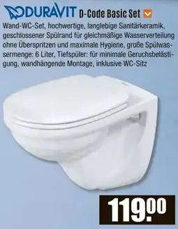 V Baumarkt DURAVIT D-Code Basic Set Angebot